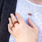 Miyuki Delica Ring – Gold/Yellow with Burgundy and Purple