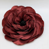 Burgundy Flower Brooch — Handmade Charm