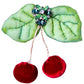 Cherry Velvet Brooch — Handmade Elegance