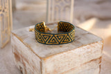 Miyuki Delica Bracelet – Gold/Yellow with White and Gold/Yellow with Dark Grey