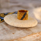 Miyuki Delica Ring – Gold/Yellow with Dark Grey