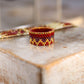 Miyuki Delica Ring – Gold/Yellow with Burgundy and Purple