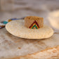 Miyuki Delica Ring – Gold/Yellow with Green and Burgundy